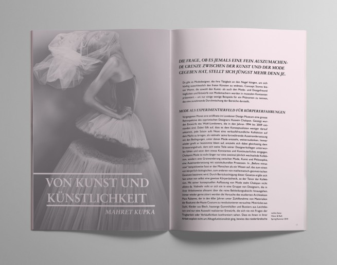 Von Kunst und Mode Melanie Sauermann Kommunikationsdesign Design Köln Editorial Design
